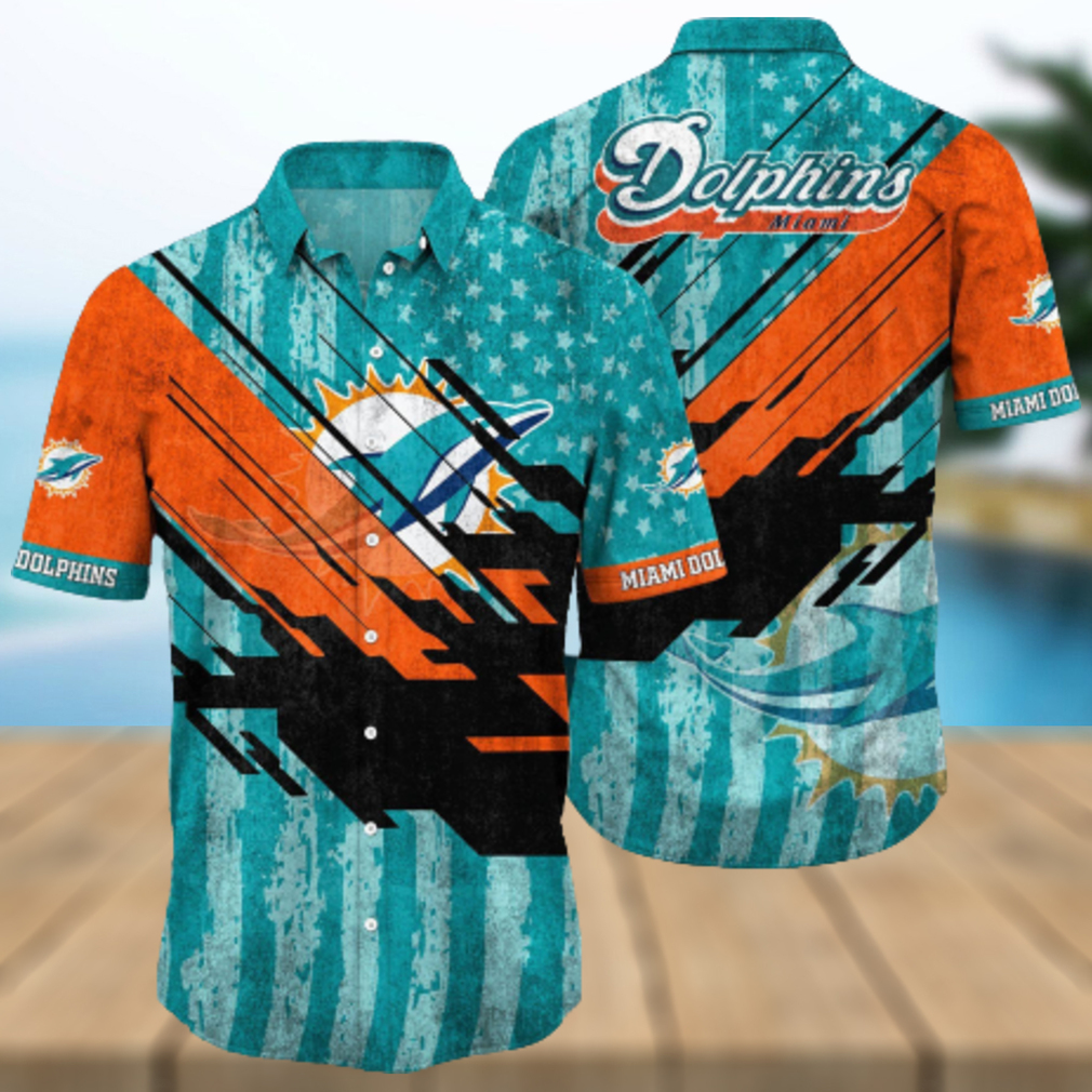 Nfl Miami Dolphins 3D Hawaiian Shirt Style 01 Men And Women For Fans - Limotees