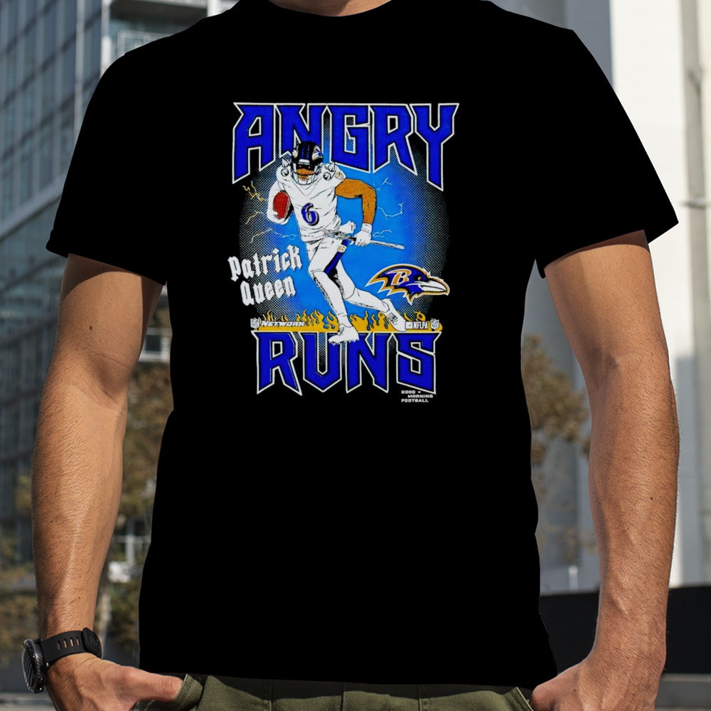 Patrick Queen Baltimore Ravens angry runs vintage shirt