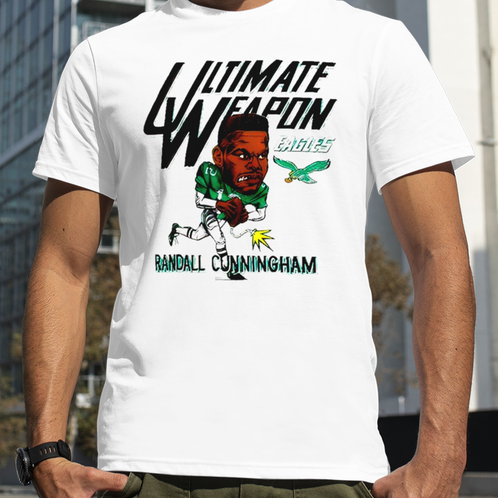 Randall Cunningham Philadelphia Eagles Homage Caricature Retired Player Tri-Blend T-shirt