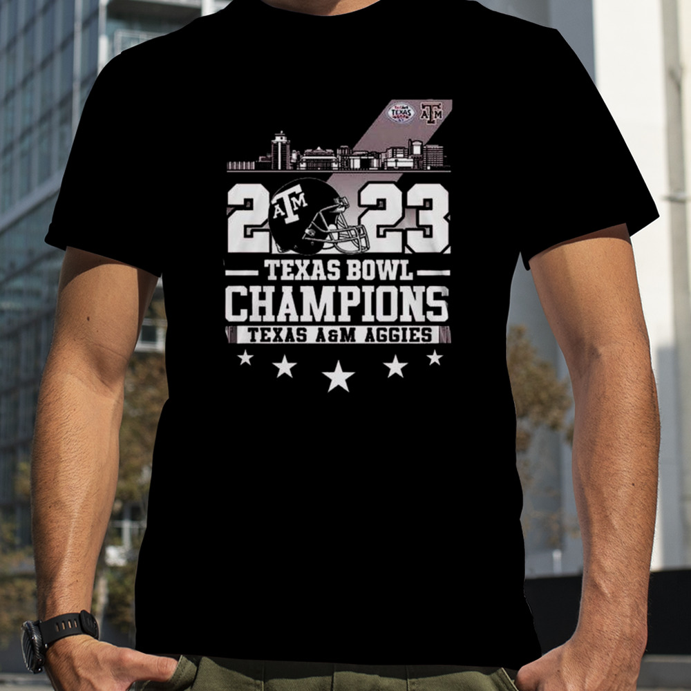 Texas A&M Aggies Skyline 2023 Texas Bowl Champions Shirt