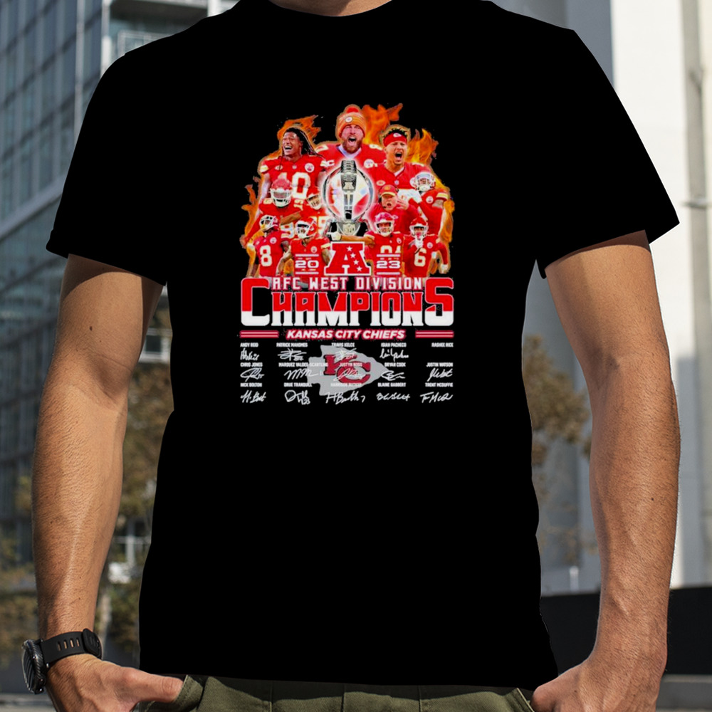 2023 AFC West Division Champions Kansas City Chiefs Signature T-Shirt