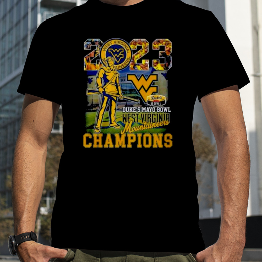 2023 duke’s mayo bowl champions west virginia mountaineers shirt