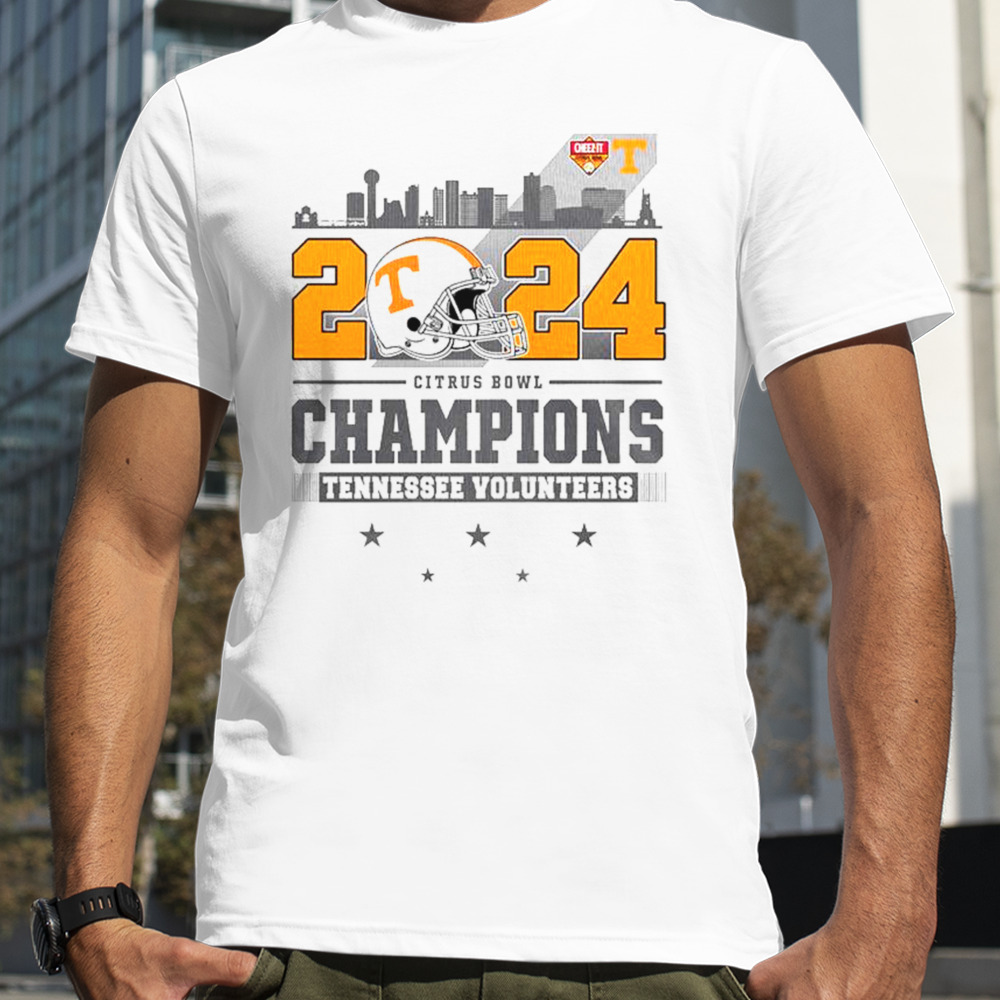 2024 Cheez-It Citrus Bowl Champions Tennessee Volunteers Helmet Shirt