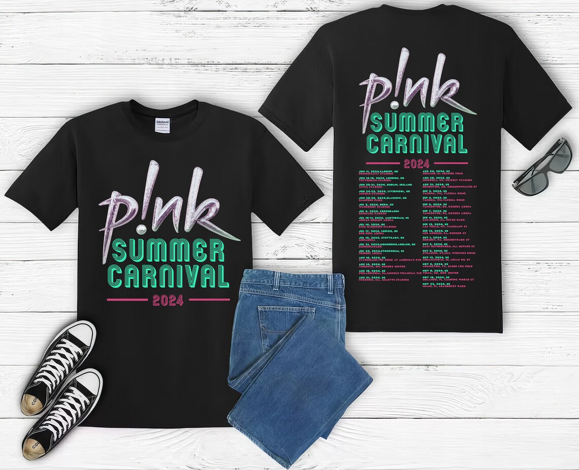 2024 P!nk Pink World Tour Unisex T-Shirt, P!nk Pink Singer Summer Carnival 2024 Festival World Tour Hoodie, Sweatshirt