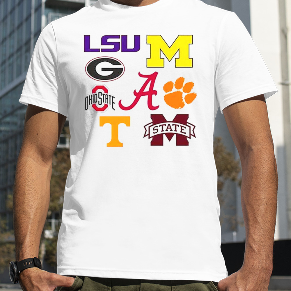 8 Teams Have Ever Been Ranked Number 1 In The College Football Playoff Rankings T-Shirt