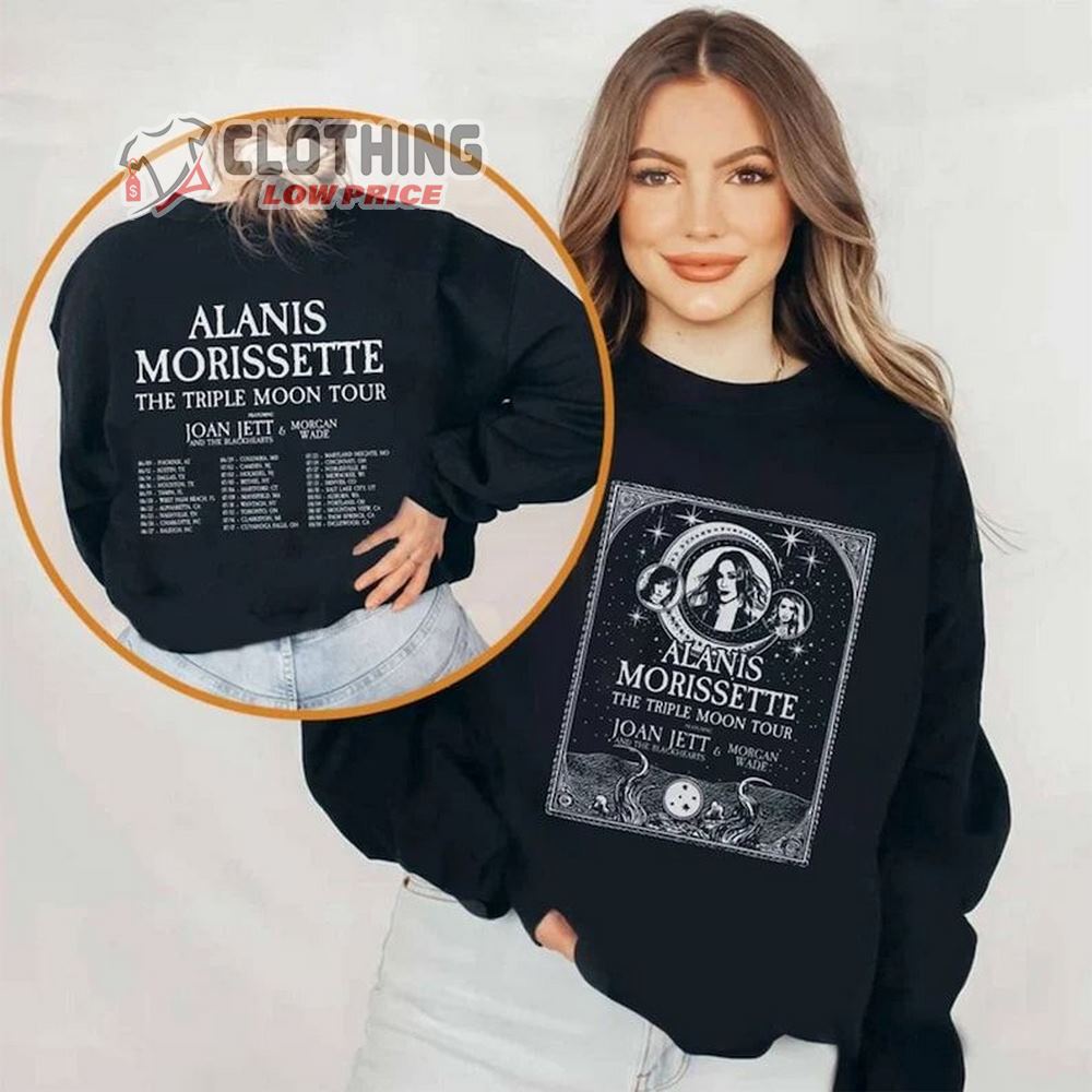 Alanis Morissette The Triple Moon Tour 2024 Shirt, Alanis Morissette Fan Shirt, Alanis Morissette 2024 Tour, The Triple Moon Concert Tee Gift