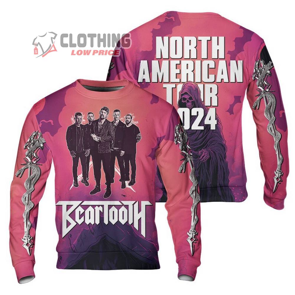 Beartooth Rock Band The Surface Album 3D Unisex Hoodie, Sweatshirt, Beartooth Tour 2024 Merch, 2024 Beartooth Concert Ticket Shirt