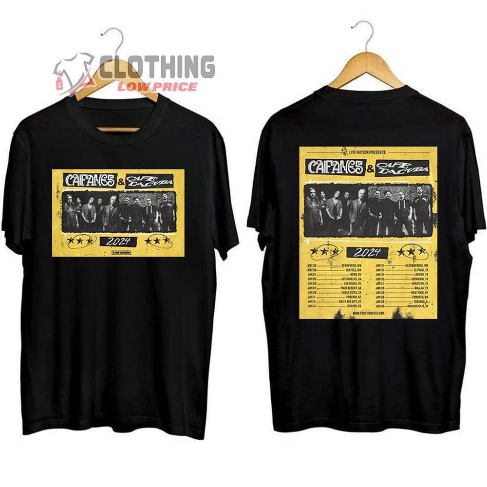 Caifanes And Cafe Tacvba Tour 2024 Merch, Cafe Tacvba Tour Shirt, Caifanes And Cafe Tacvba Tour 2024 Tickets T-Shirt