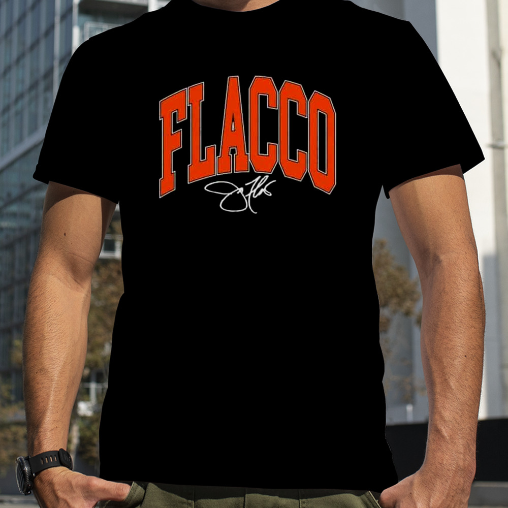 Cleveland Browns Joe Flacco Text Signature T-Shirt