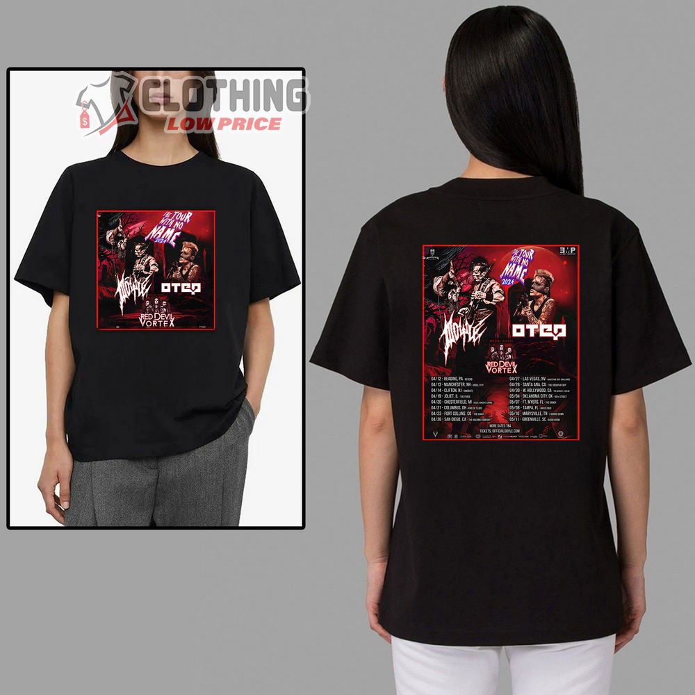 Doyle, OTEP, Red Devil Vortex Tour 2024 Merch, Red Devil Vortex Las Vegas Shirt, The Tour With No Name 2024 T-Shirt