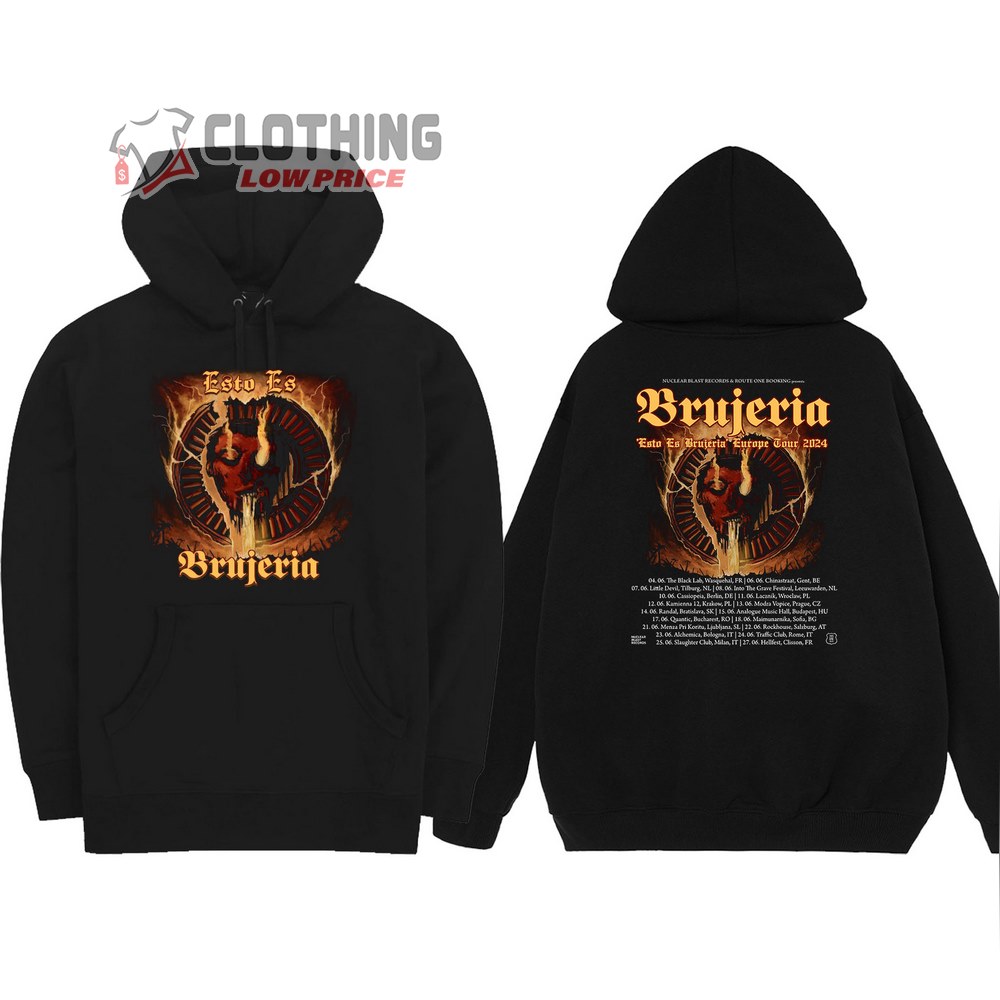 Esto Es Brujeria Merch, Brujeria Tour 2024 Shirt, Brujeria European Tour 2024 Hoodie