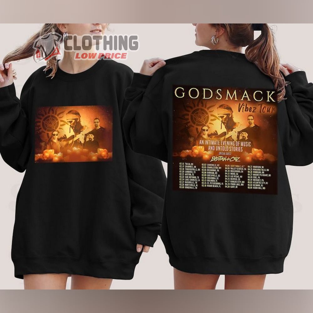 Godsmack Tour 2024 Shirt, Godsmack Sweatshirt, Godsmack Viberz Tour 2024 Sweatshirt