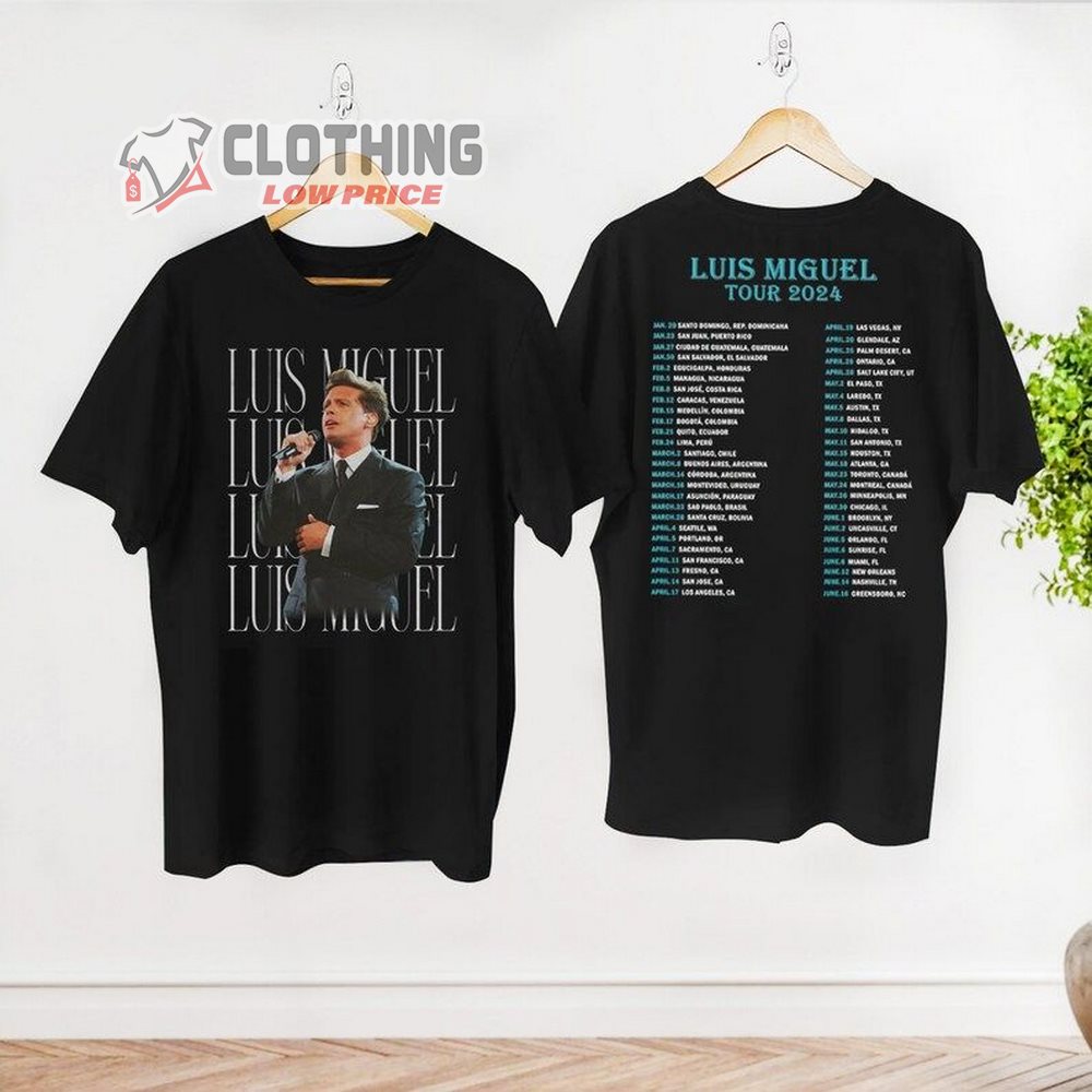 Graphic Luis Miguel Tour 2024 Shirt, Luis Miguel Tour Merch, Luis Miguel Fan Gift Shirt