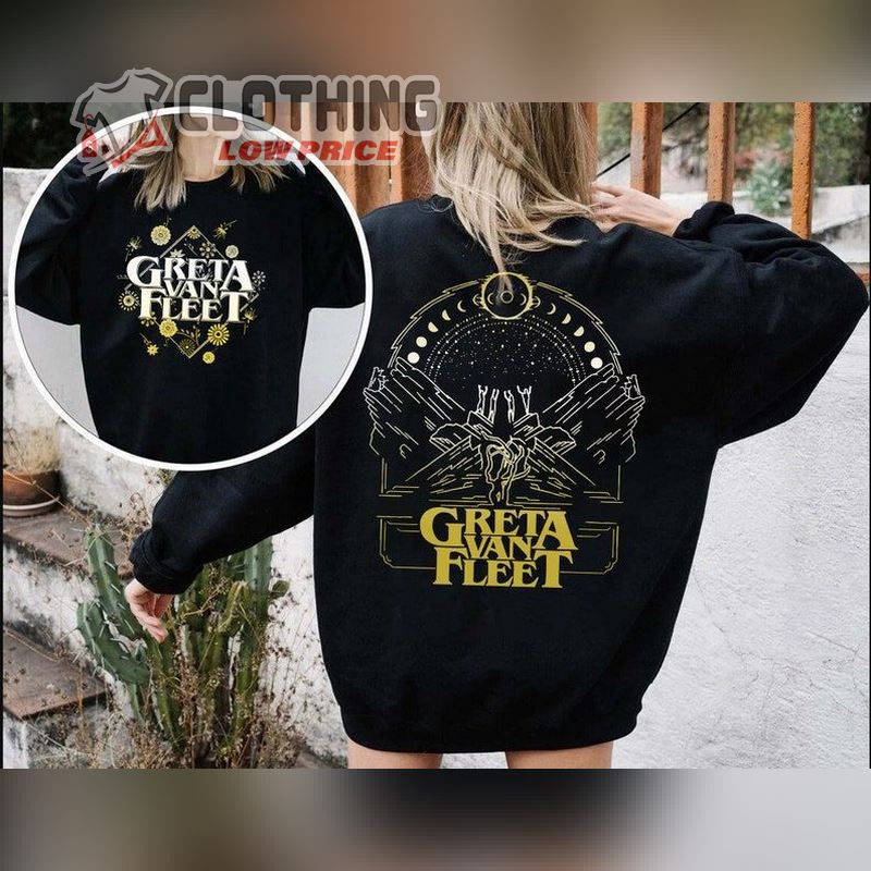 Greta Van World Tour Shirt, Greta Van Music Dream In Gold Tour 2023 Shirt, Album 2023 Tour Shirt, Greta Van Fleet Merch