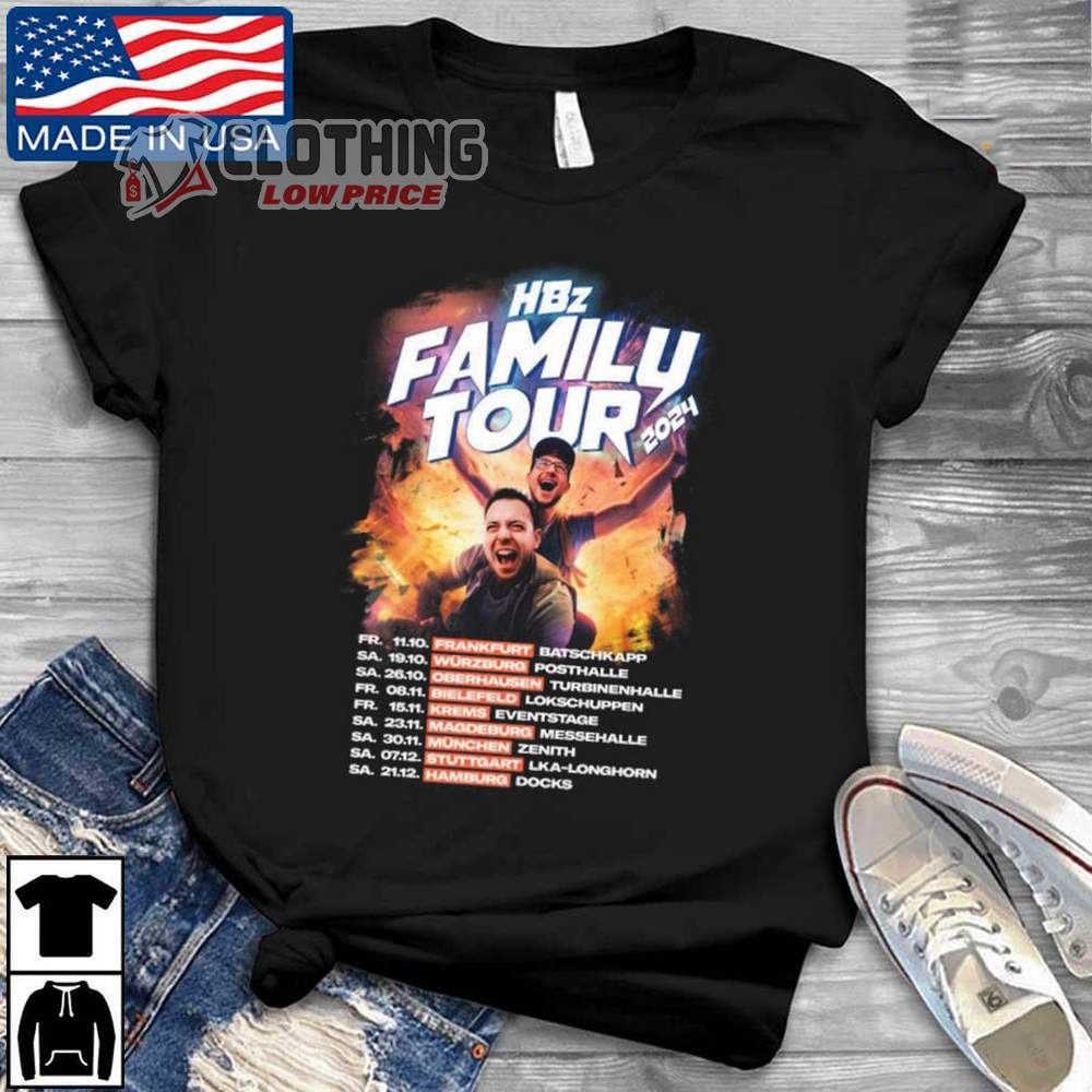 HBZ Family Tour 2024 Merch, HBZ Family Tour Dates Shirt, HBZ Band Shirt, Hbz Music T-Shirt