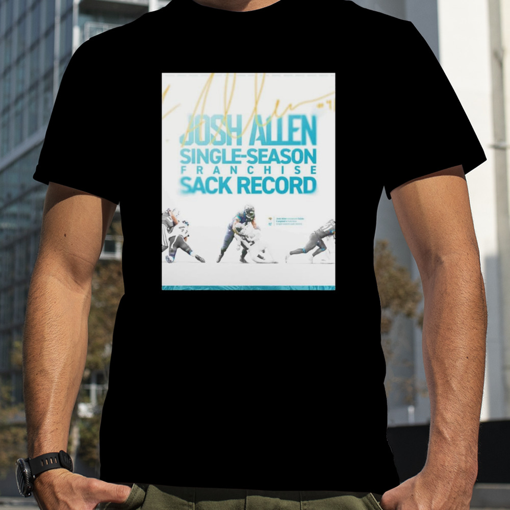 Josh Allen Jacksonville Jaguars sets the franchise record for most sacks in a single season shirt