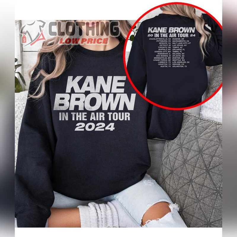 Kane Brown In The Air Tour 2024 Shirt, Kane Brown Fan Shirt, Kane Brown 2024 Concert Shirt, Kane Brown Tour Merch