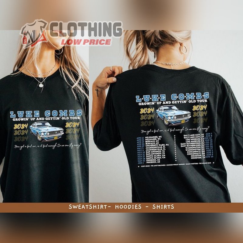 Luke Combs 2024 Tour Shirt, Luke Combs Growin Up Tour Shirt, Luke Combs