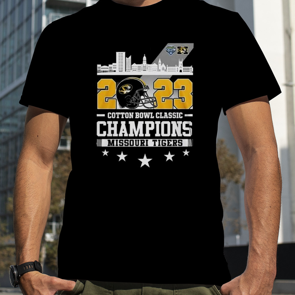 Missouri Tigers Skyline 2023 Cotton Bowl Classic Champions Shirt