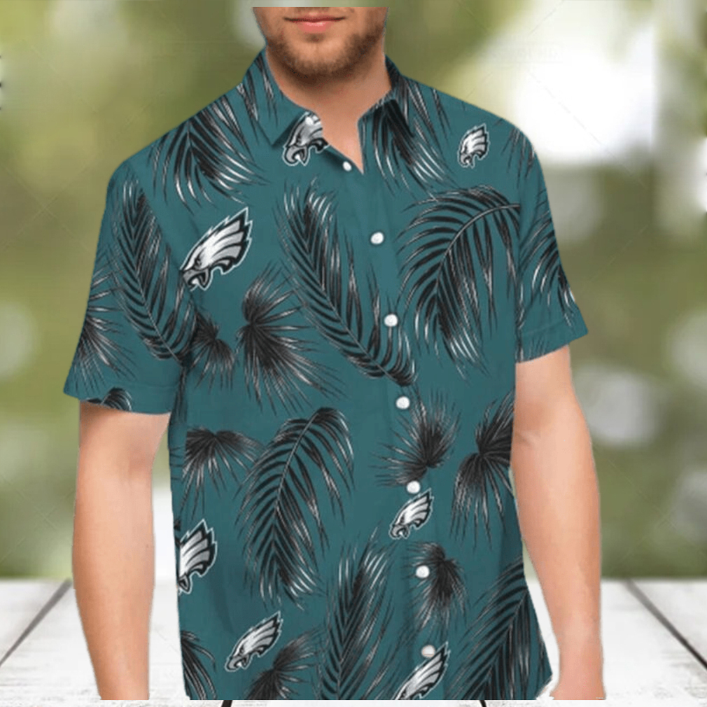 NFL Philadelphia Eagles Hawaiian Shirt Palm Leaf Pattern Summer Beach Gift - Limotees