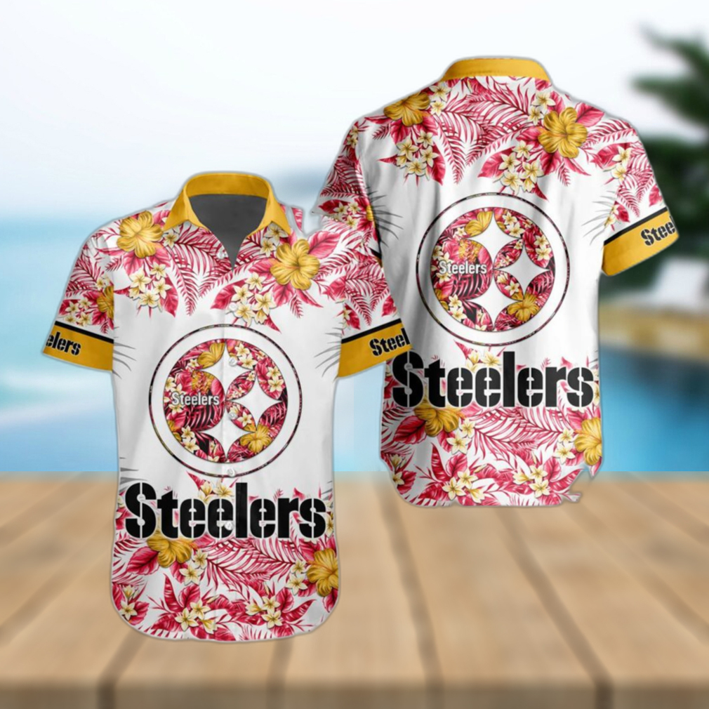 NFL Pittsburgh Steelers Hawaiian Shirt Special Floral Tropical Team Spirit - Limotees