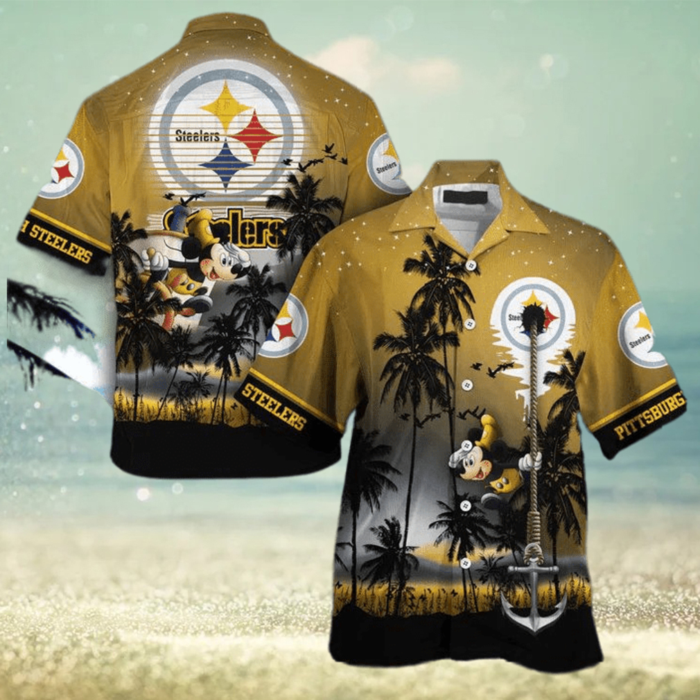 NFL Pittsburgh Steelers Mickey Mouse Edition Hawaiian Shirt Aloha Shirt - Limotees