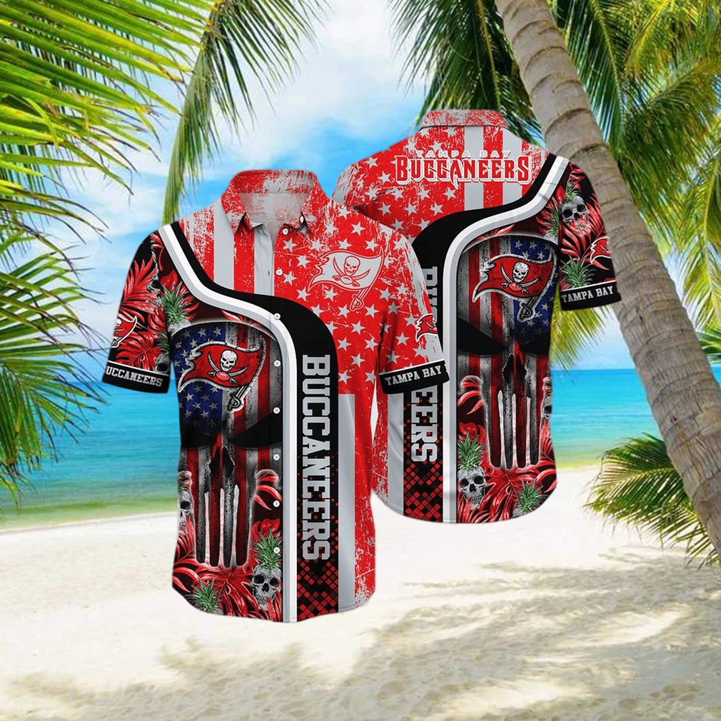 NFL Tampa Bay Buccaneers Hawaiian Shirts Skull Halloween Show Off Your Team Spirit In Tropical Fashion - Limotees