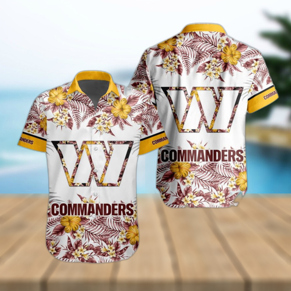 NFL Washington Commanders Hawaiian Shirt Special Floral Tropical Team Spirit - Limotees