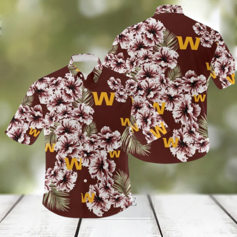 NFL Washington Football Team Hibiscus Flower 3D Hawaiian Shirt For Fans Gift - Limotees