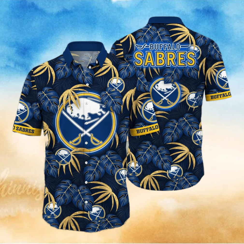 NHL Buffalo Sabres Hawaiian Shirt Palm Leaves Pattern Trendy Summer Gift - Limotees