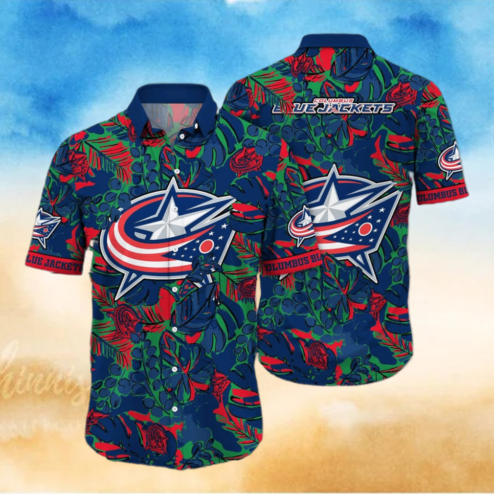 NHL Columbus Blue Jackets Hawaiian Shirt Practical Beach Gift - Limotees