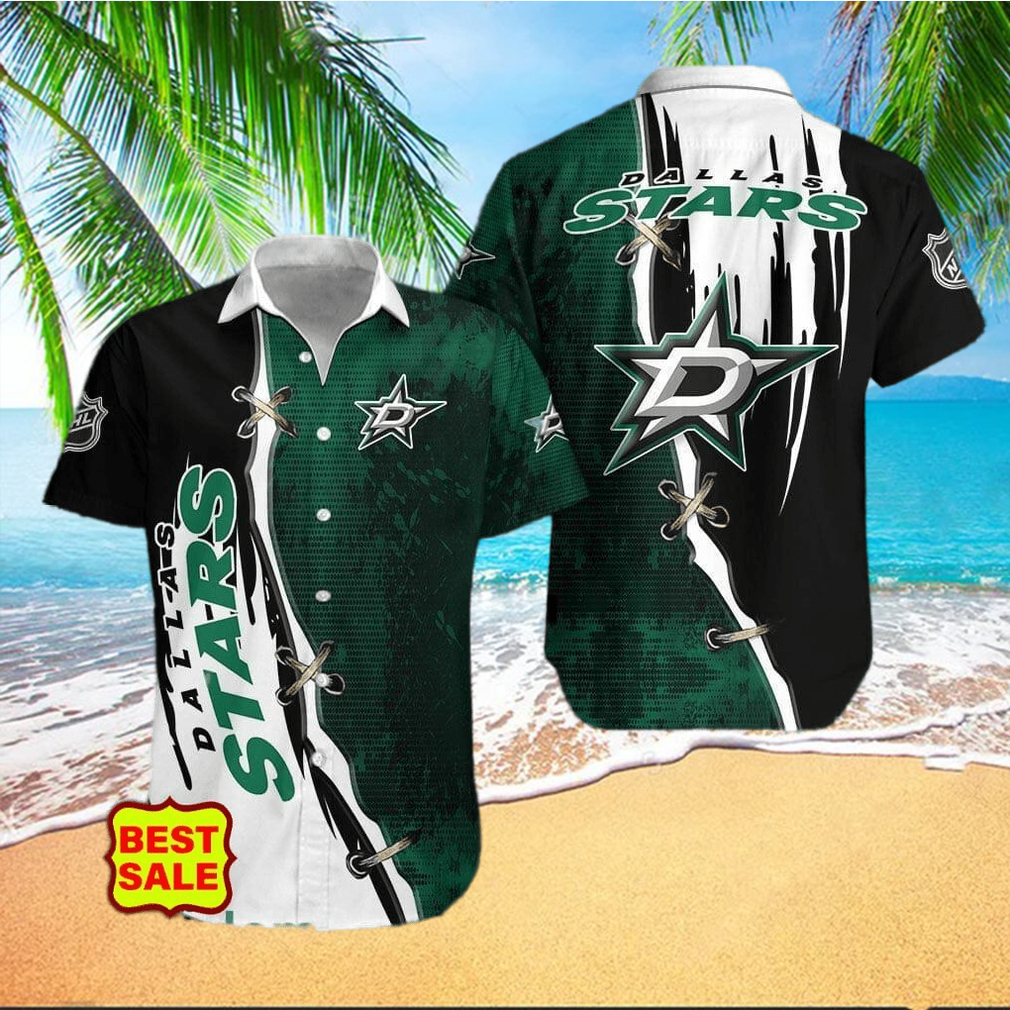 NHL Dallas Stars Design Logo 1 Hawaiian Shirt For Men And Women hawaiian shirt - Limotees