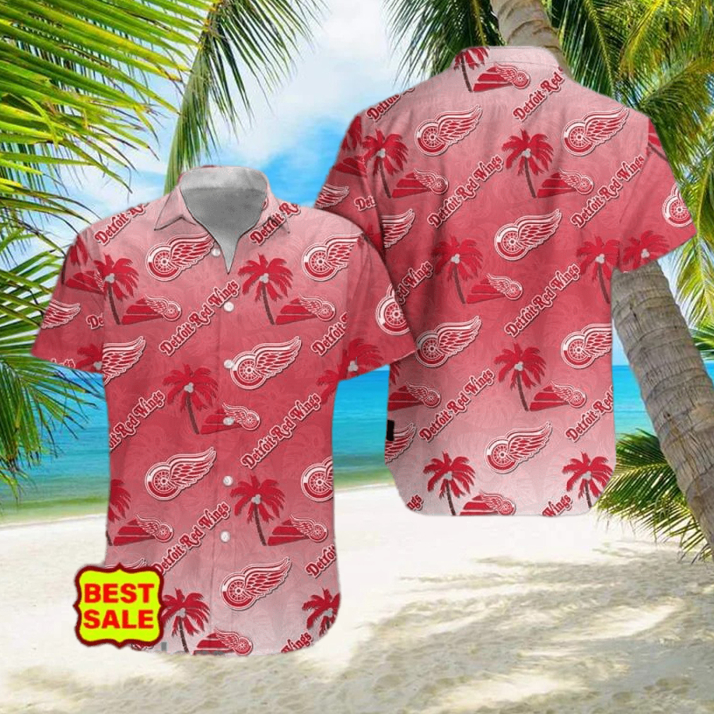 NHL Detroit Red Wings Design Logo 2 Hawaiian Shirt For Men And Women hawaiian shirt - Limotees