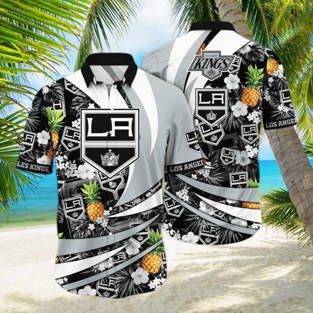 NHL Los Angeles Kings Hawaiian Shirt Pineapple Pattern Practical Beach Gift hawaiian shirt - Limotees