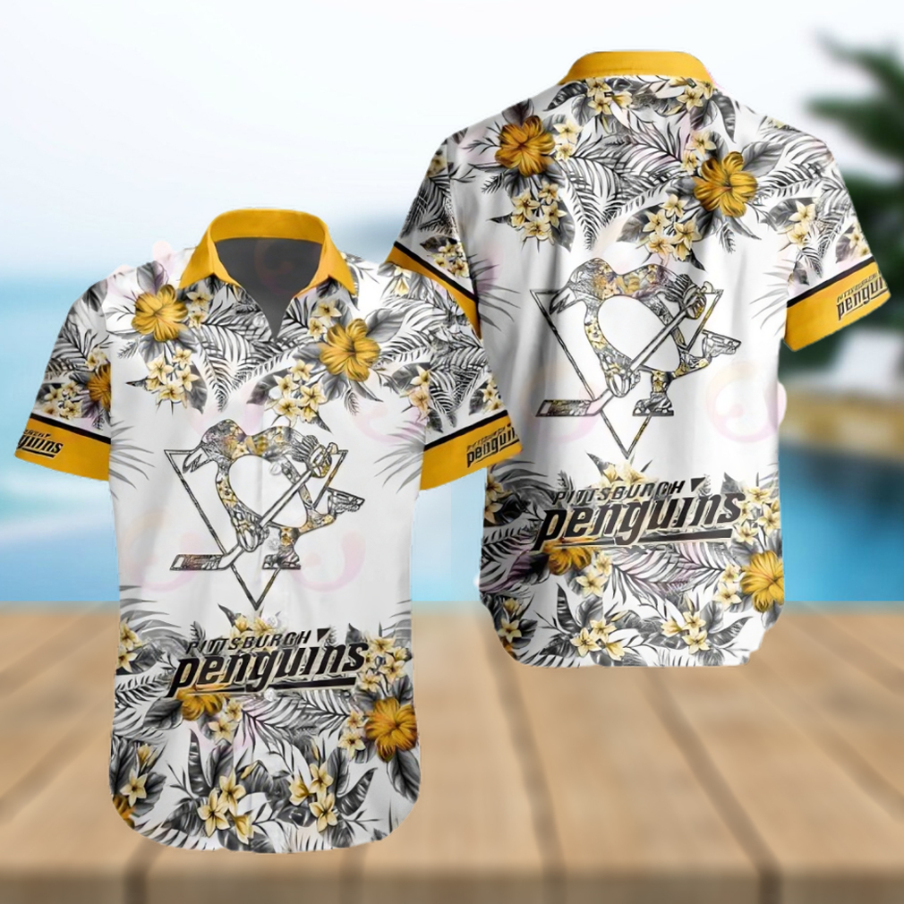 NHL Pittsburgh Penguins Special Hawaiian Design Button Shirt - Limotees