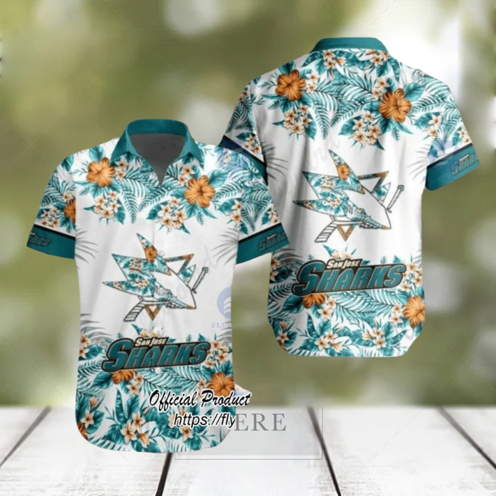 NHL San Jose Sharks Special Tropical Flower Hawaiian Shirt - Limotees