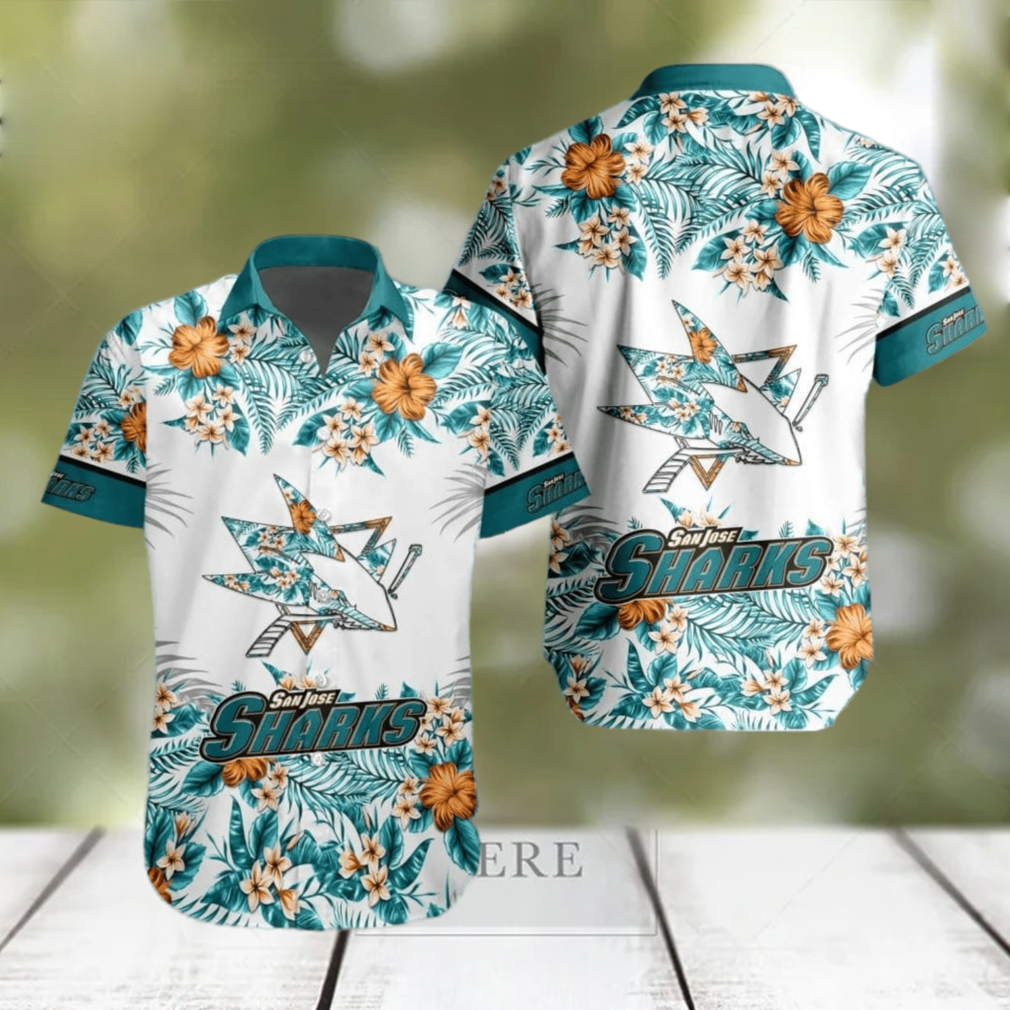 NHL San Jose Sharks Special Tropical Flower Hawaiian Shirt For Fans - Limotees