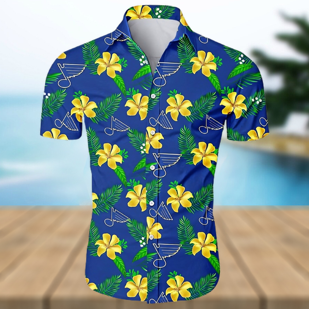 NHL St Louis Blues Tropical Flower Hawaiian Shirt - Limotees