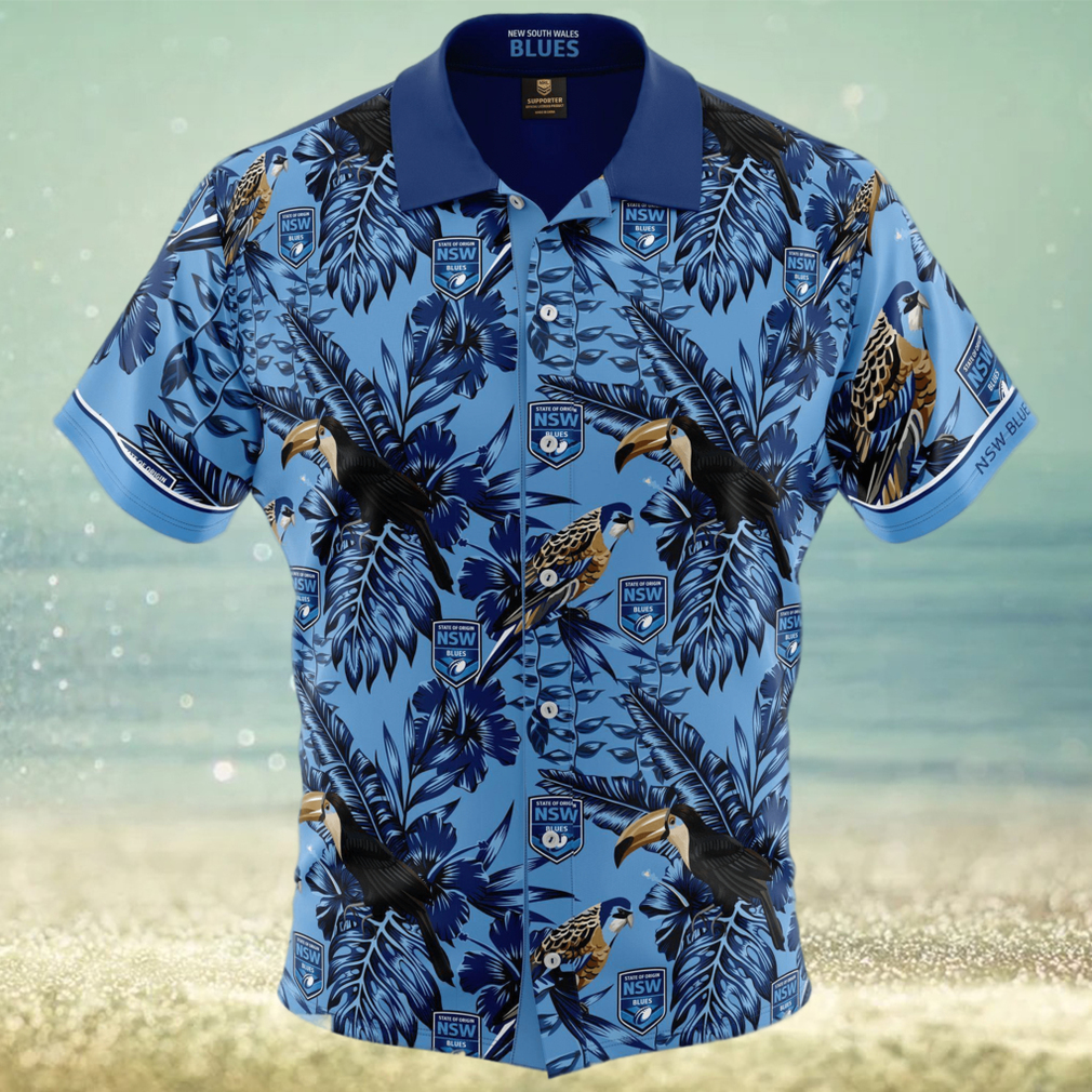 NSW Blues Adult 3D Print Full Hawaiian t Shirt Gift For Mens - Limotees