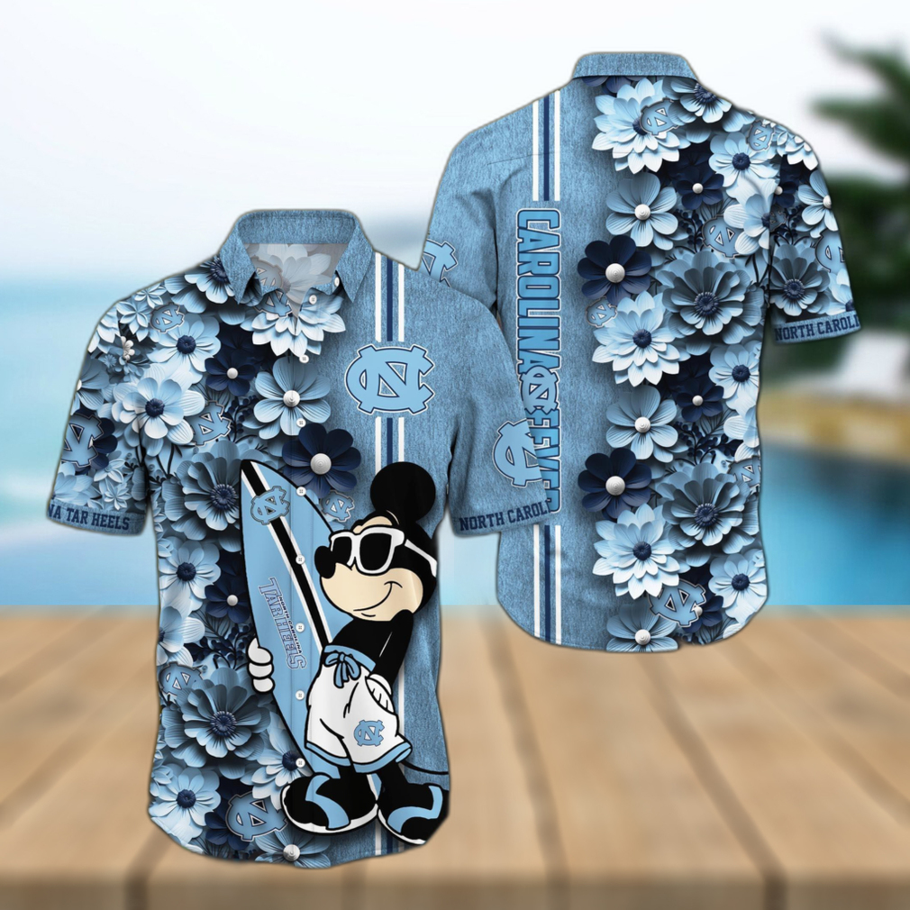 North Carolina Tar Heels Aloha Mick Pattern Hawaiian Shirt For Fans - Limotees