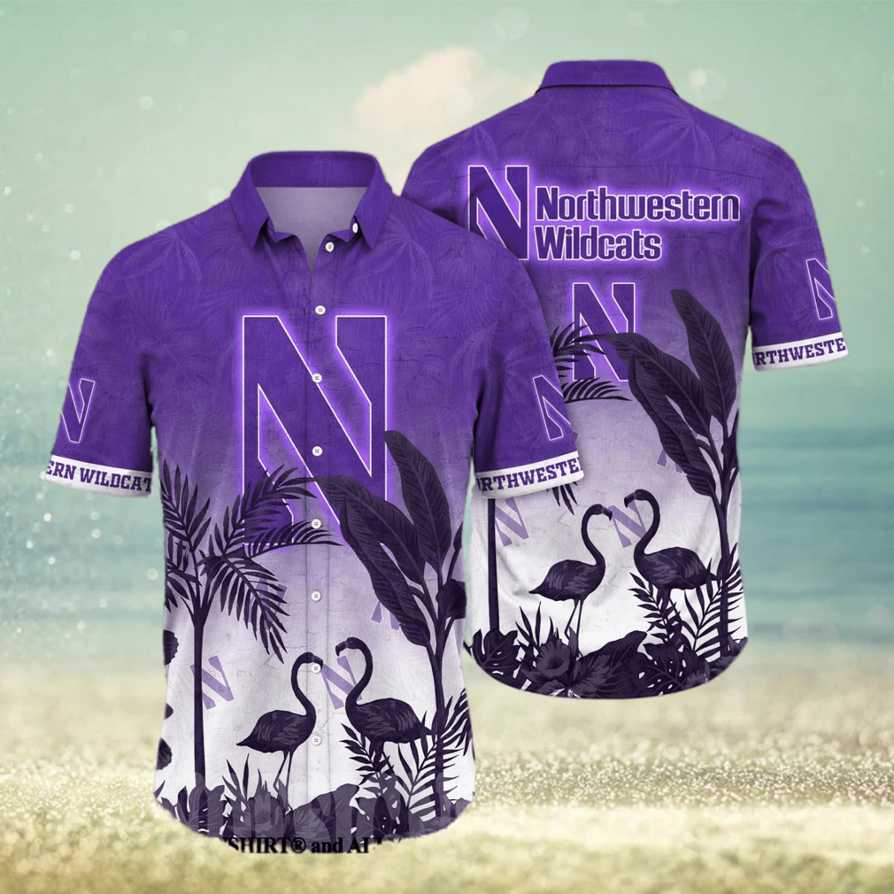 Northwestern Wildcats NCAA Flower All Over Print Unisex Hawaiian Shirt - Limotees