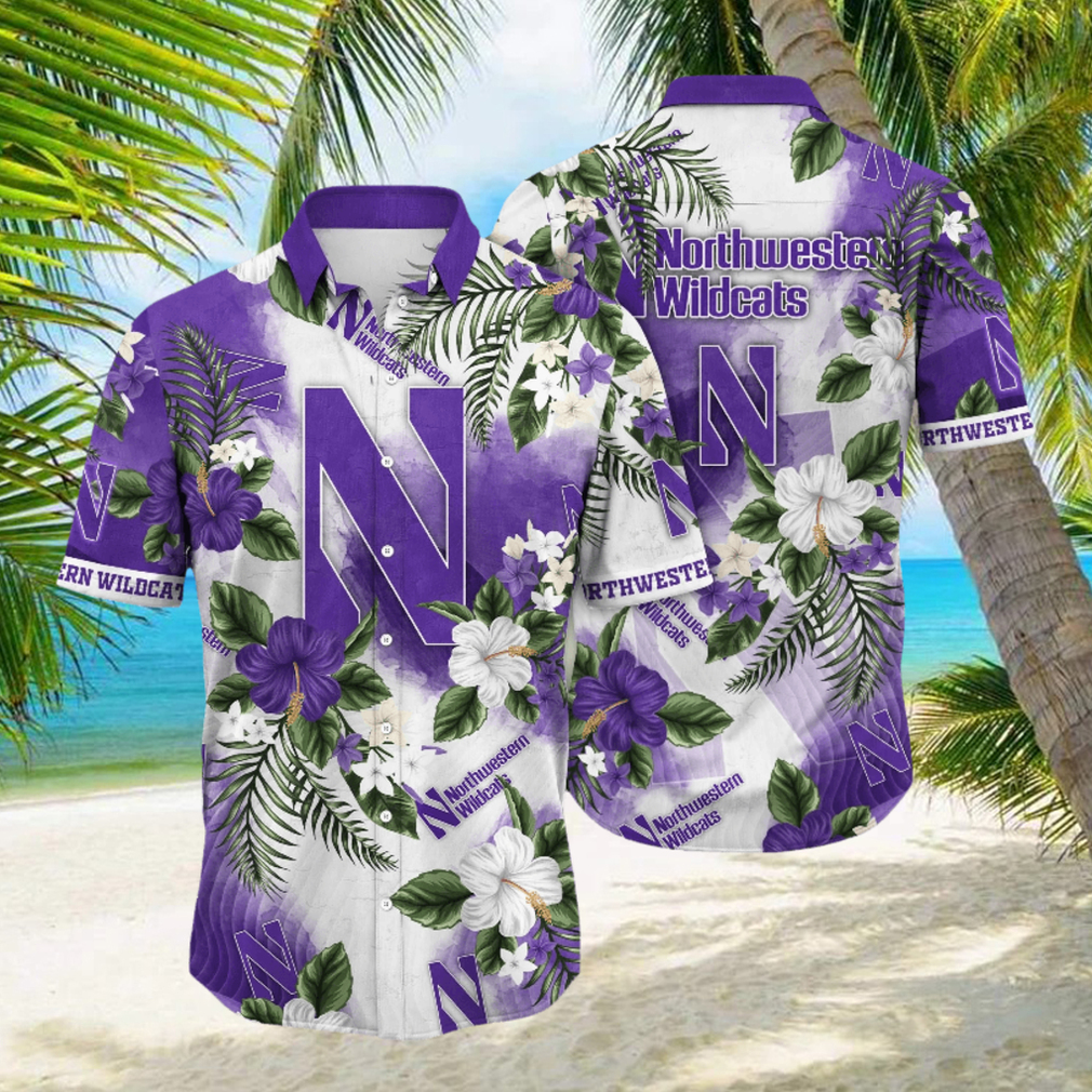 Northwestern Wildcats NCAA Hawaiian Shirt Beach Ballstime Aloha Shirt - Limotees