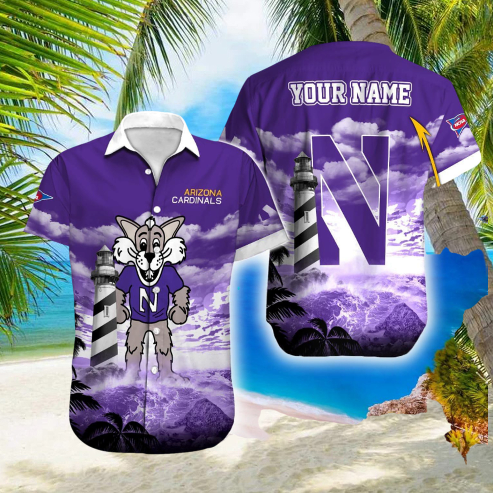 Northwestern Wildcats NCAA Hawaiian Shirt Logo Fans Gift Beach For Men And Women Custom Name - Limotees