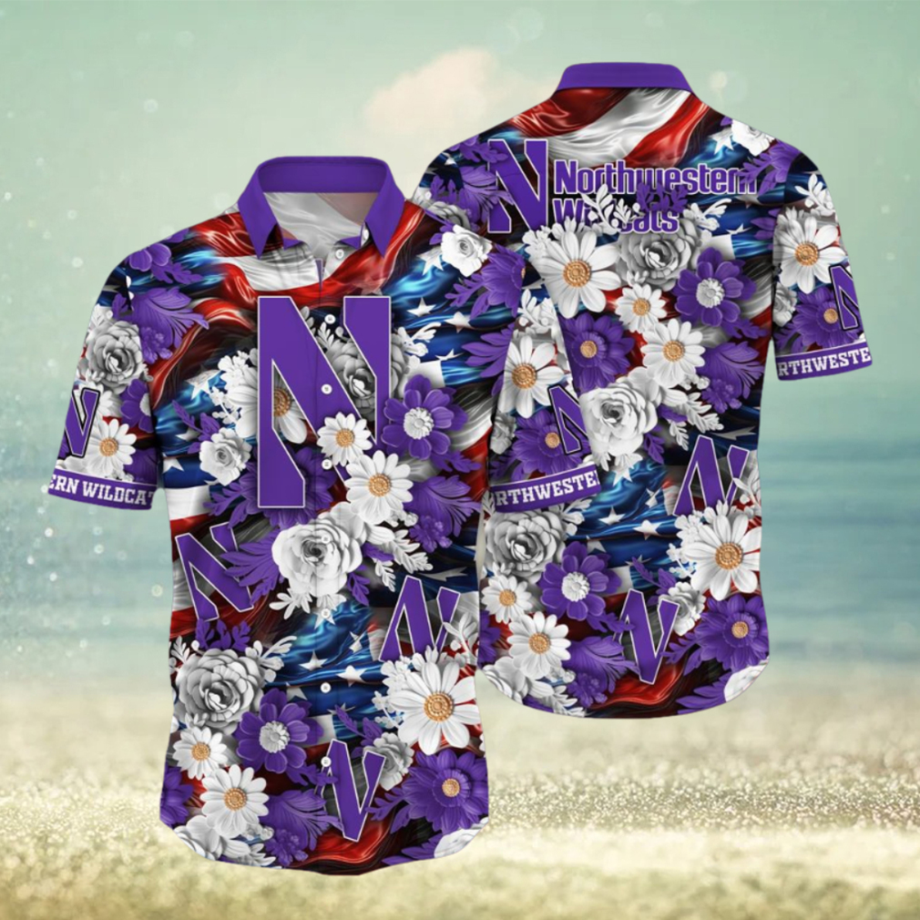 Northwestern Wildcats NCAA1 Hawaii Shirt Independence Day - Limotees