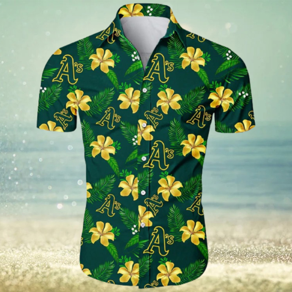 Oakland Athletics MLB Hibiscus Flower Summer Hawaiian Shirt - Limotees