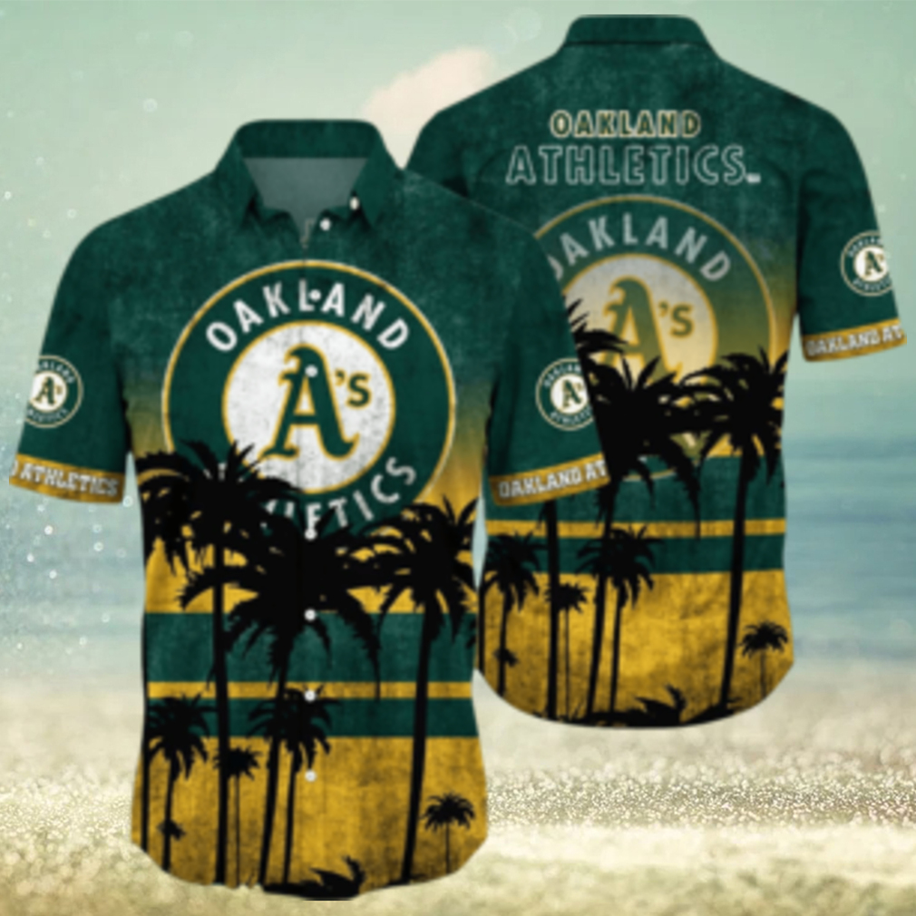 Oakland Athletics MLB Logo Coconut Tropical Hawaiian Shirt Beach Gift For Fans - Limotees