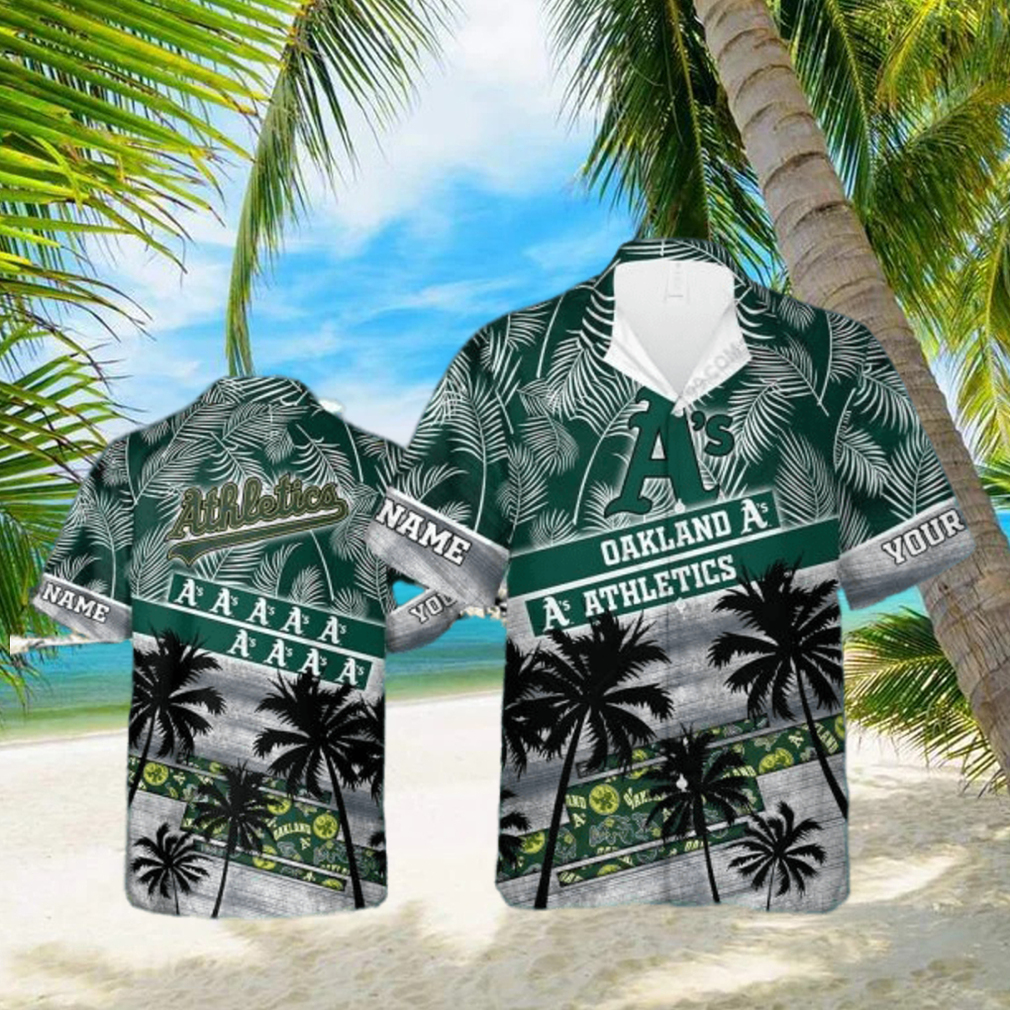 Oakland Athletics MLB Personalized Palm Tree Hawaiian Shirt - Limotees