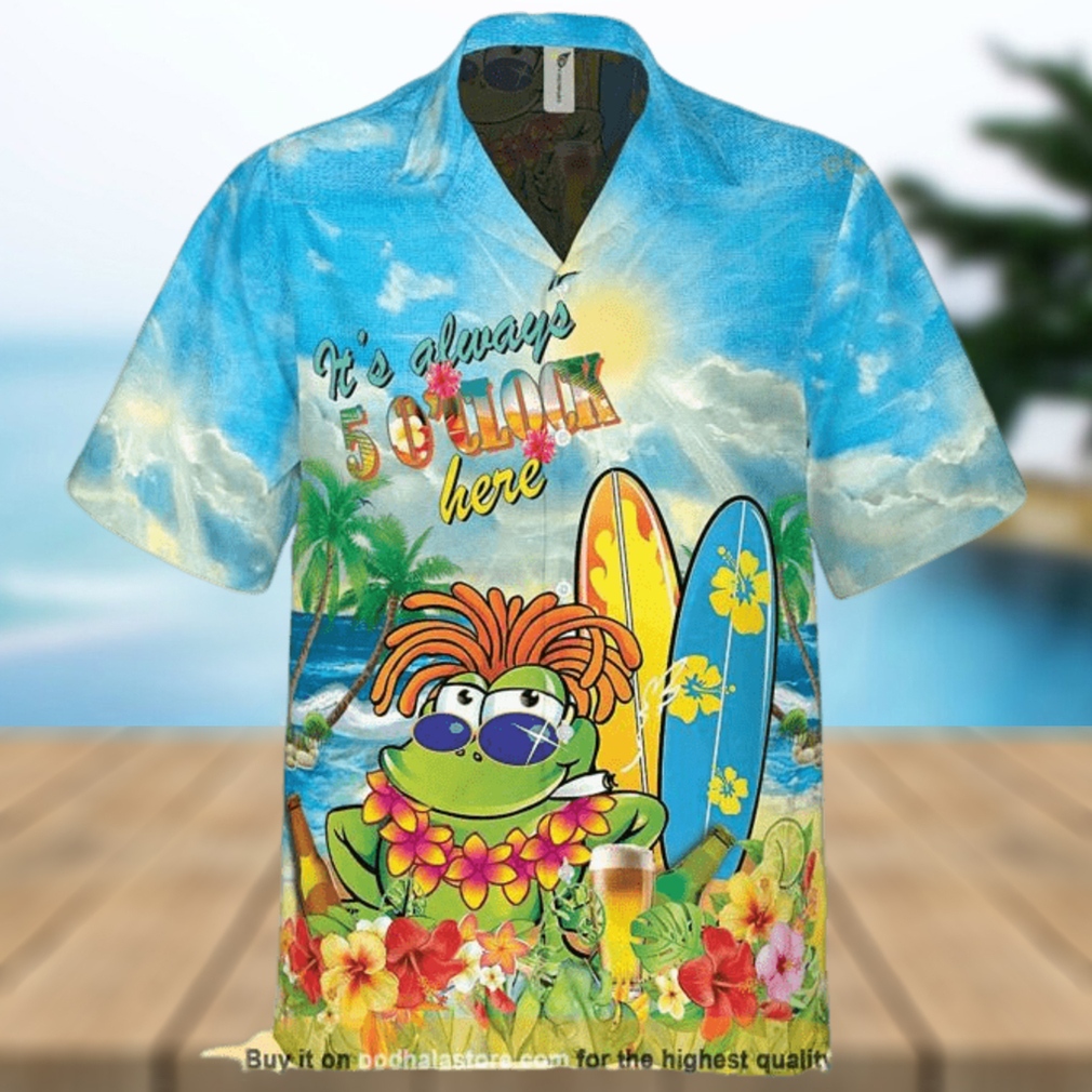 Ocean Life It’s Always 5 O’clock Here Funny Funny Hawaiian Shirt - Limotees