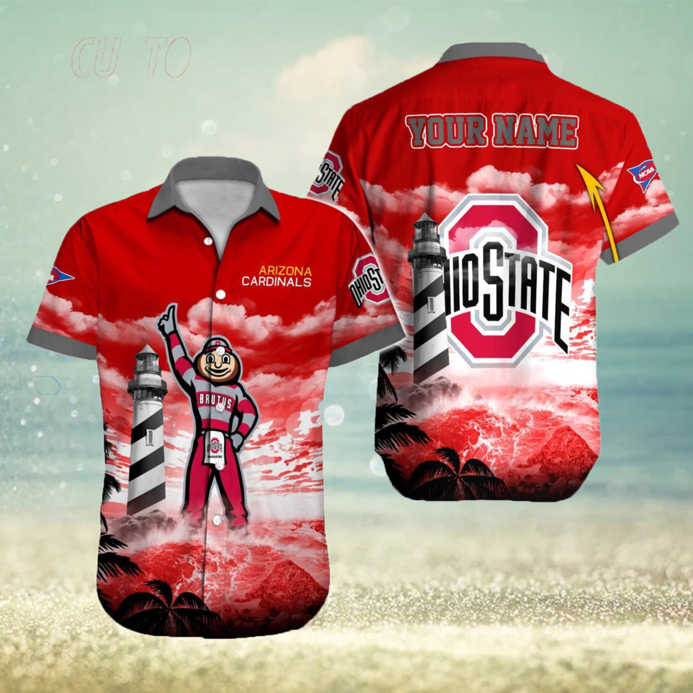 Ohio State Buckeyes NCAA Hawaiian Shirt Logo Fans Gift Beach For Men And Women Custom Name - Limotees