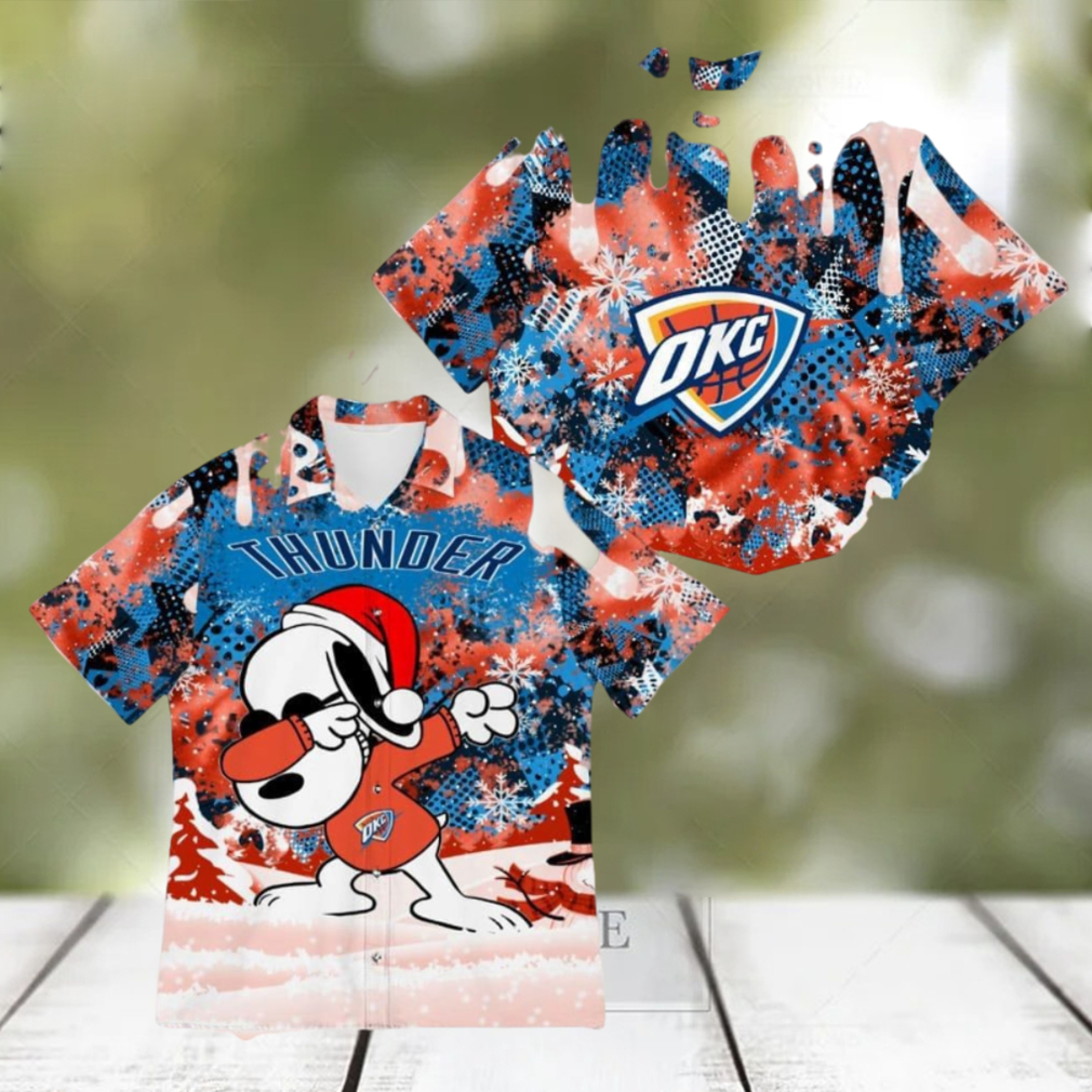 Oklahoma City Thunder Snoopy Dabbing The Peanuts Hawaiian Shirt For Men And Women Gift Christmas Holidays - Limotees